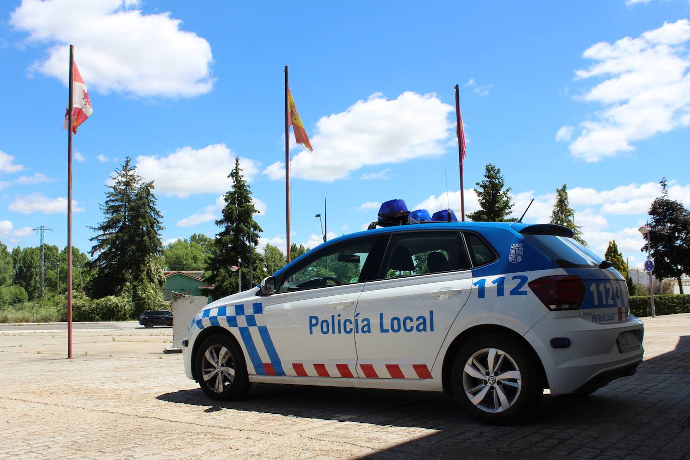 Vehículo de la Policía Local de San Andrés.