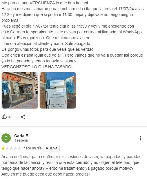 Imagen secundaria 1 - El cierre de los centros Único deja tirados a los leoneses: «Me deben casi 300 euros y no me cogen el teléfono»