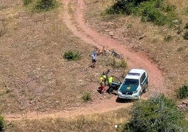 Rescate del ciclista.