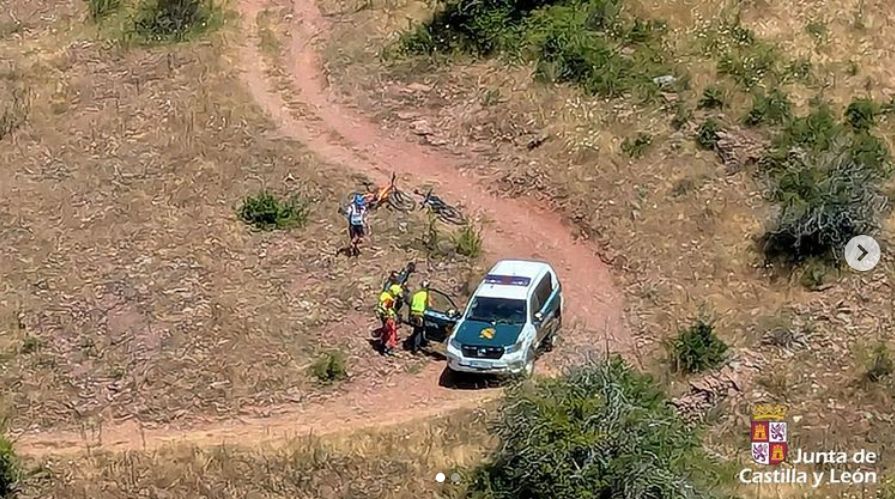 Rescate del ciclista.