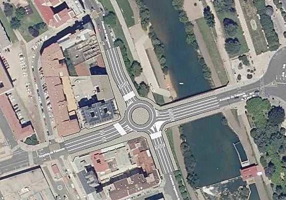 Así será la nueva rotonda del puente.