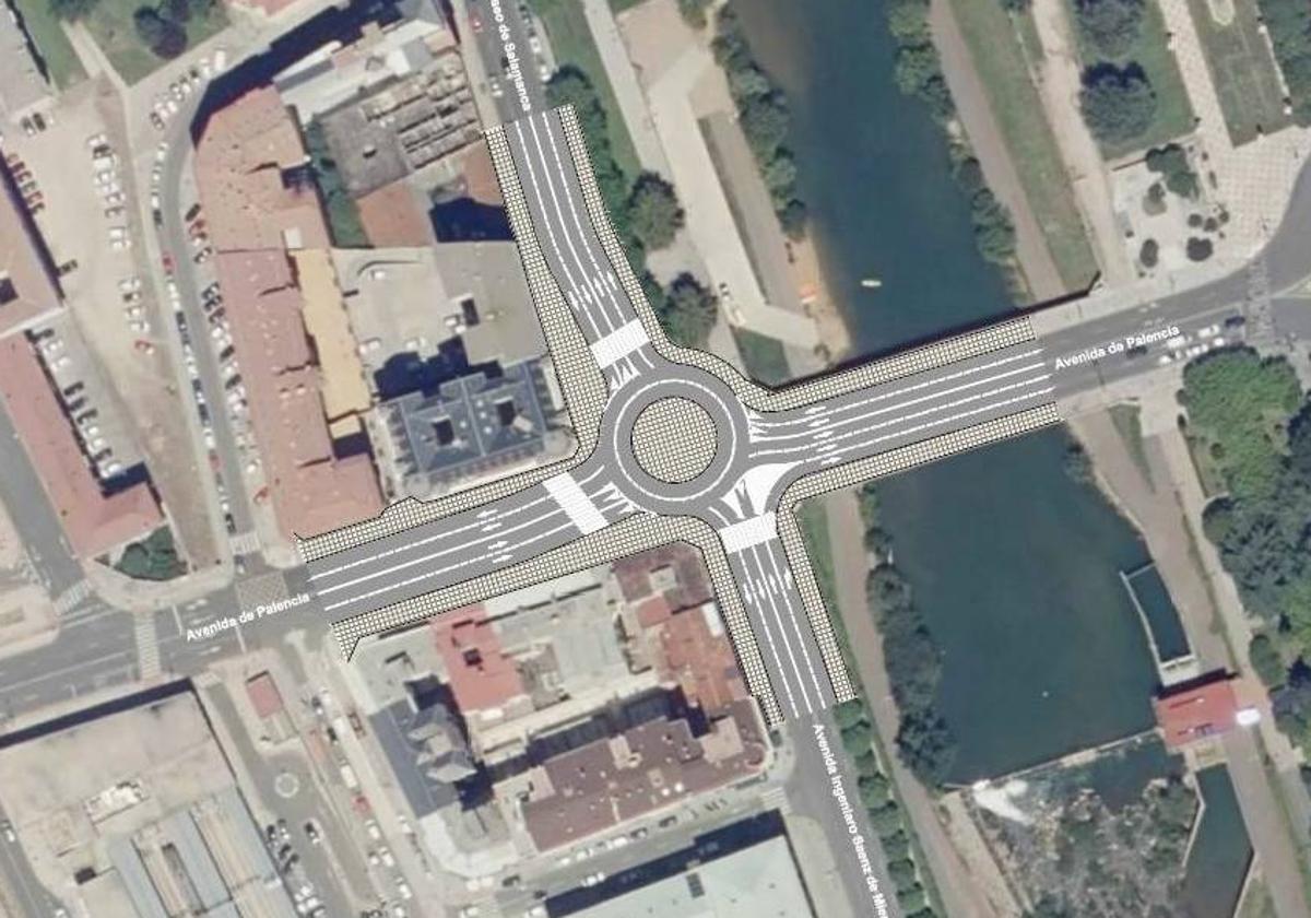 Así será la nueva rotonda del puente.
