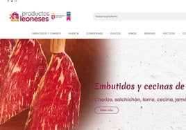 Imagen de la página web de los productos de León.