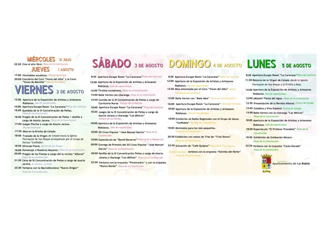 Programa completo de las fiestas