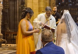 Imagen de una boda celebrada en el interior de la Catedral.