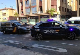 Dispositivo policial a las puertas del hotel.