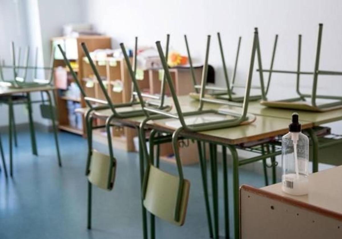 Aula de un colegio en León.