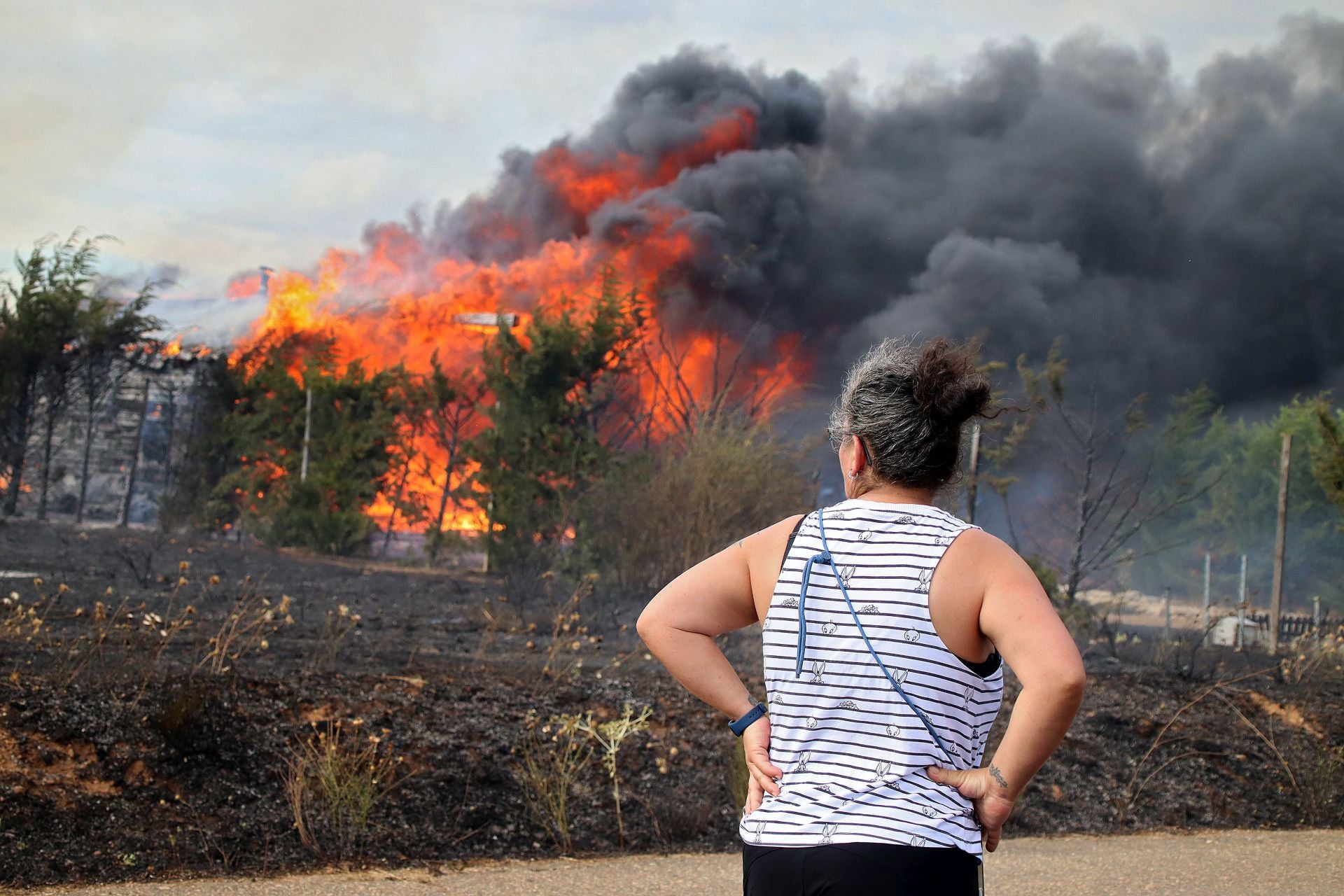 Incendio en Valverde de La Virgen