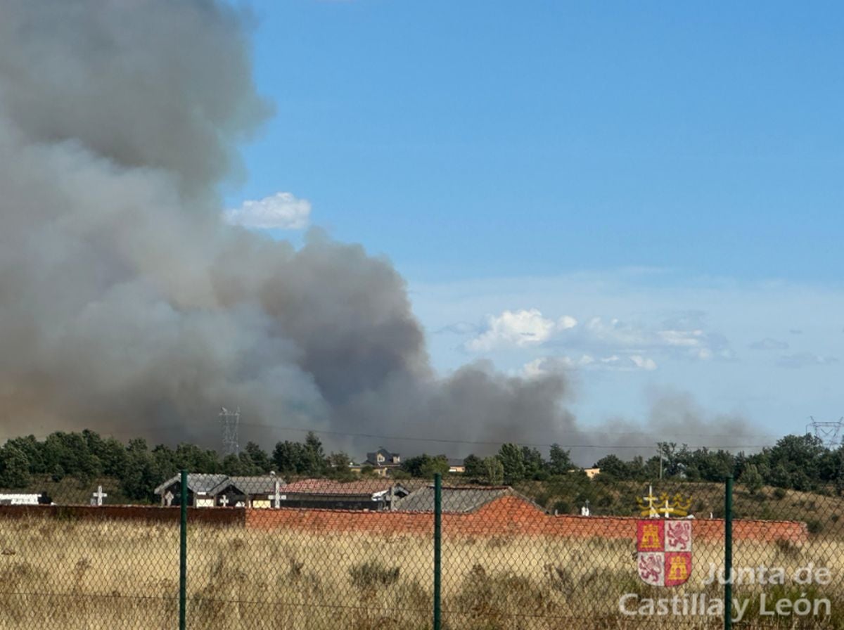 Incendio en Valverde de La Virgen