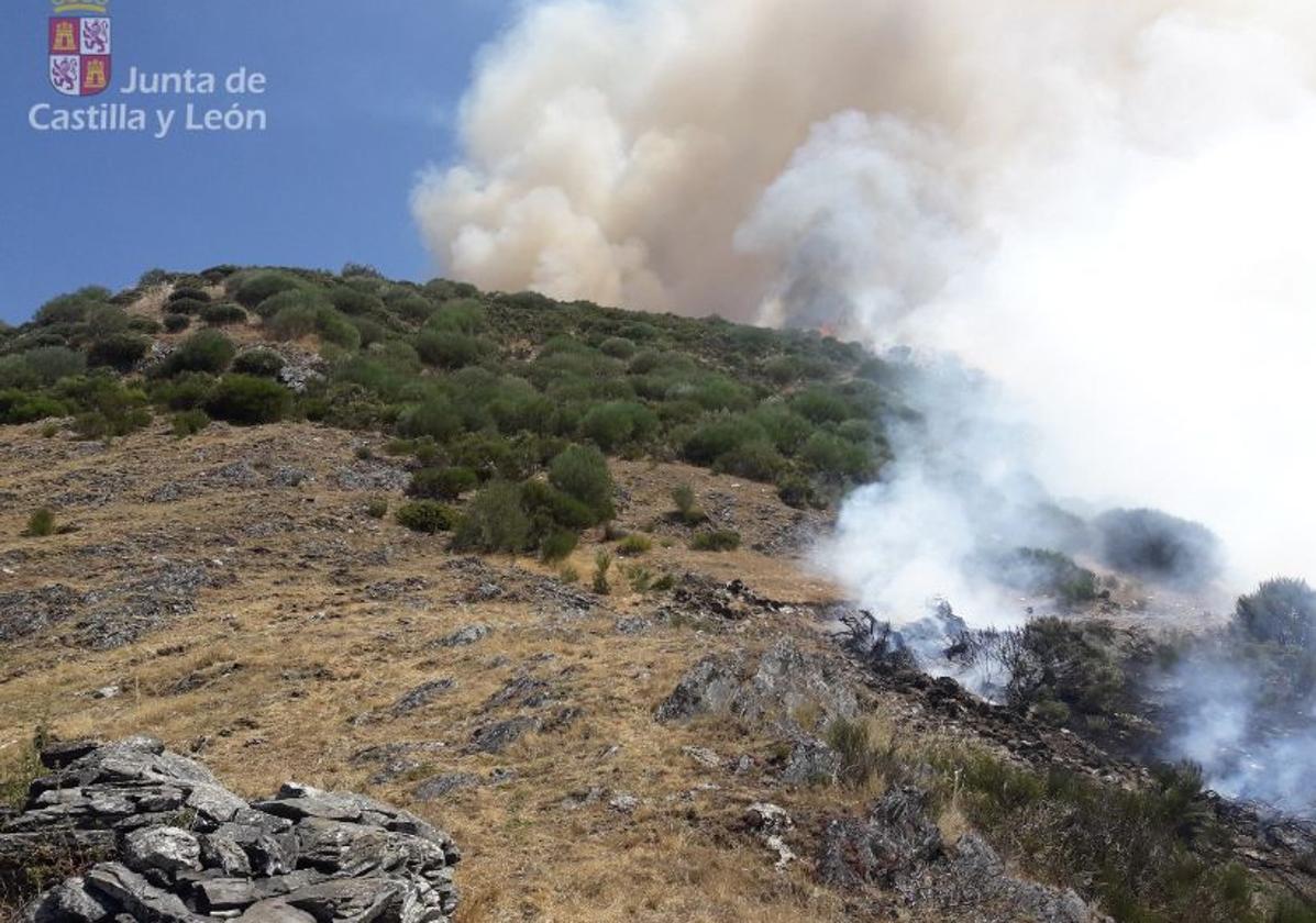 Incendio en Villablino, declarado en nivel 1.