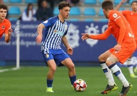 Yeray Cabanzón, en un partido de la pasada temporada con la Deportiva.