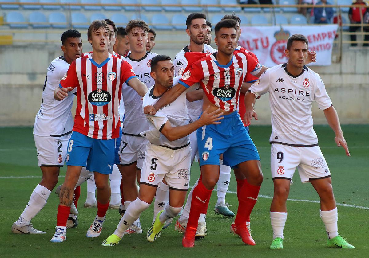 Un lance del partido ante el Lugo.