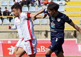 Kevin Presa, en el partido de la pasada temporada ante el Lugo.