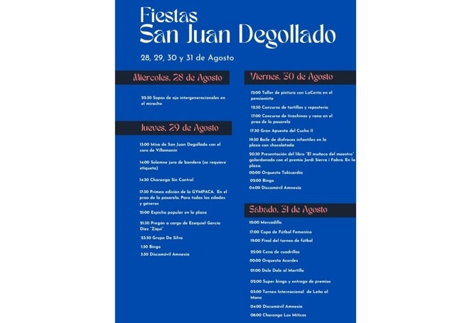 Programa de las fiestas