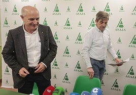 José Antonio Turrado y Arsenio García Vidal, durante la presentación del balance anual de Asaja.
