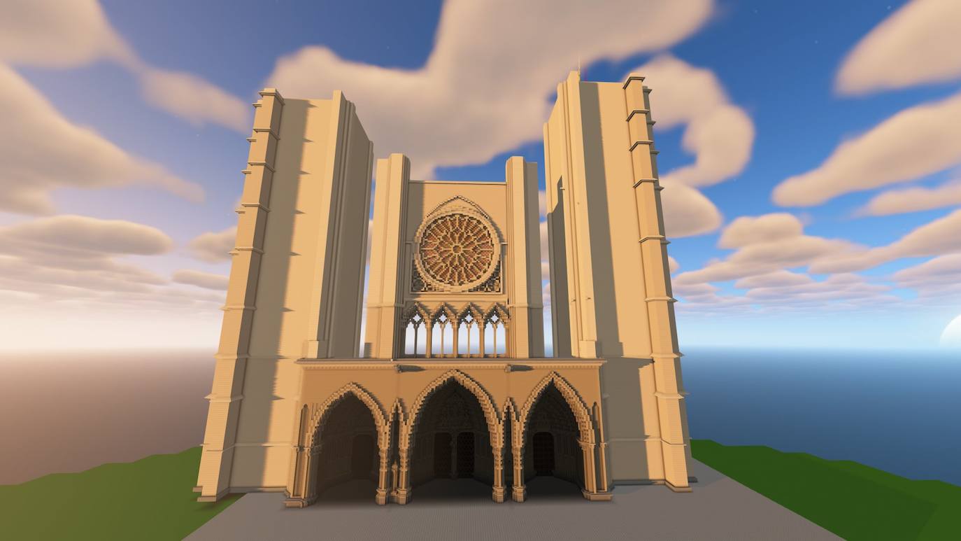 Imagen de cómo lleva la construcción de la Catedral.