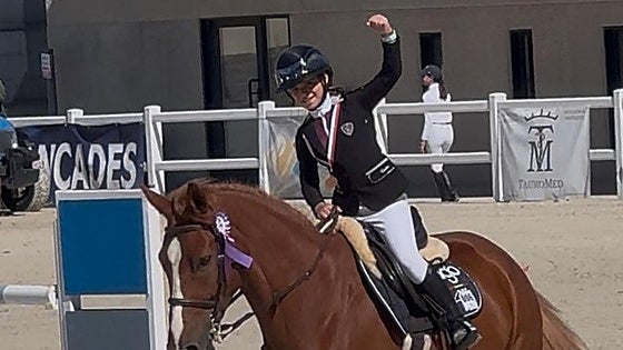 La leonesa Vera González, bronce en el campeonato de Castilla y León de hípica