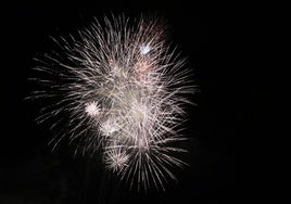 Una de las figuras de los fuegos artificiales.