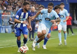 Borja Valle, en un lance del partido.