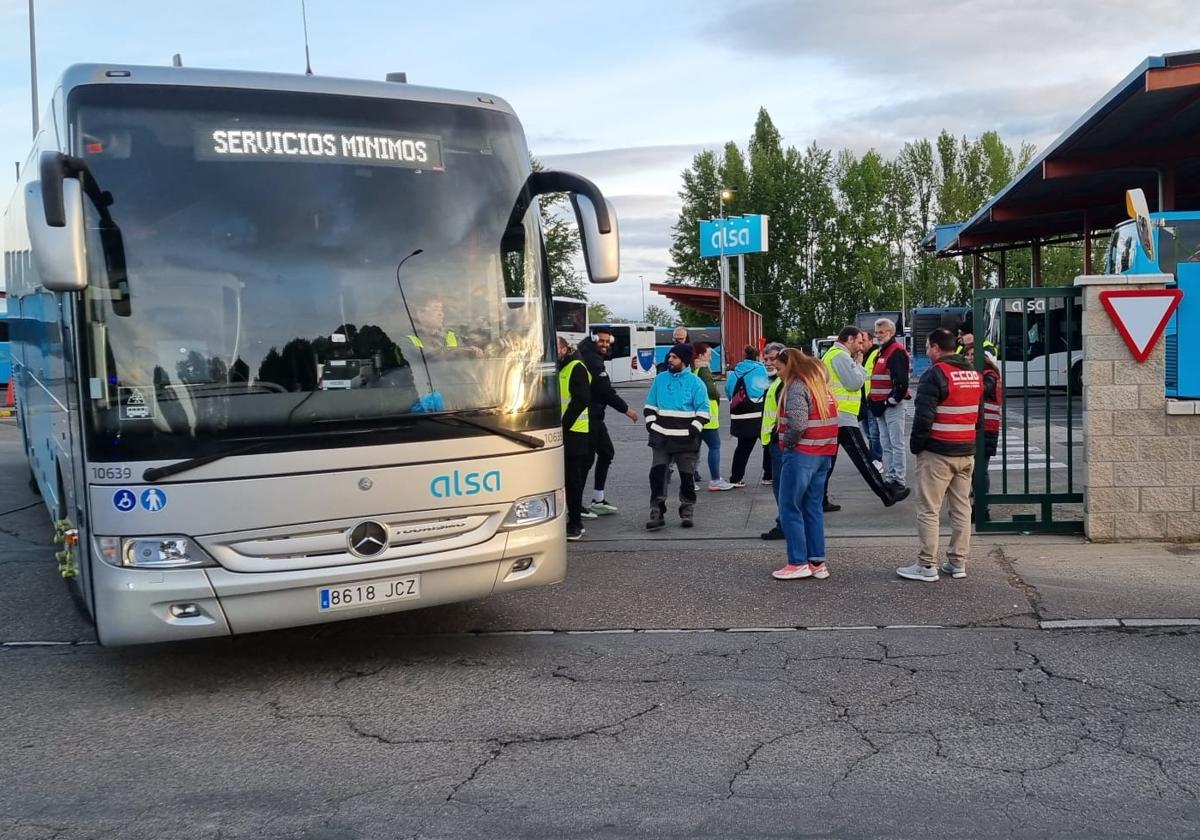 Imagen de una movilización anterior del sector del transporte de viajeros.