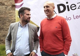 El secretario autonómico del PSOE, Luis Tudanca, junto al alcalde de León, José Antonio Diez, en una imagen de archivo.