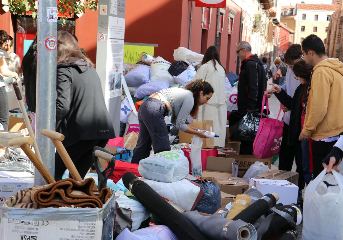 Recogida de alimentos y material en León