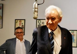 Luis del Olmo en un homenaje en Ponferrada