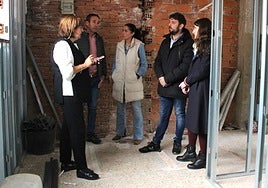 Visita de la alcaldesa de San Andrés a las obras del CEIP Teodoro Martínez Gadañón.