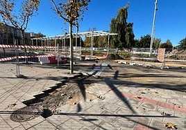 Situación actual de la franja abierta para la canalización.