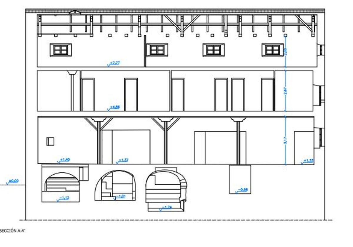 Plano del edificio del Molino Sidrón.