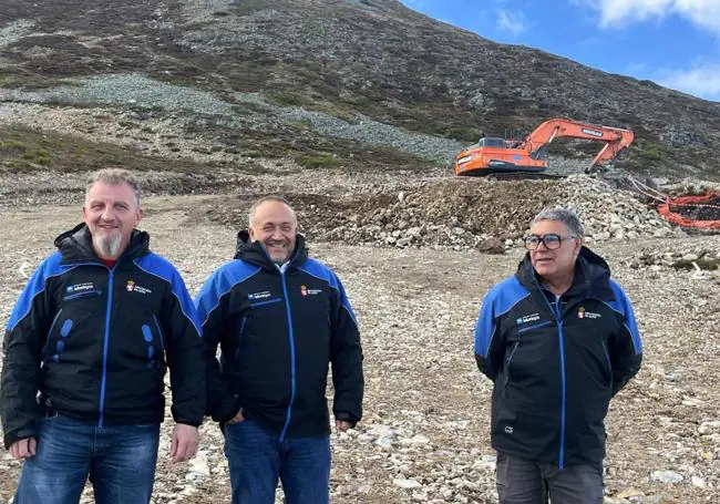 Visita a las obras de la estación de Leitariegos.