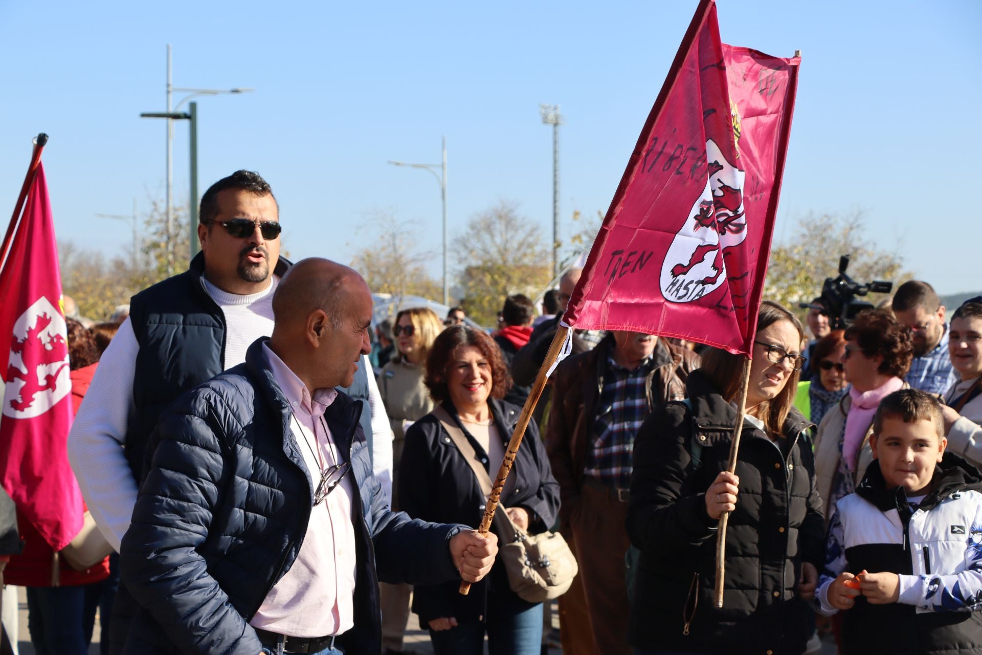 Manifestación por el futuro de Feve en León