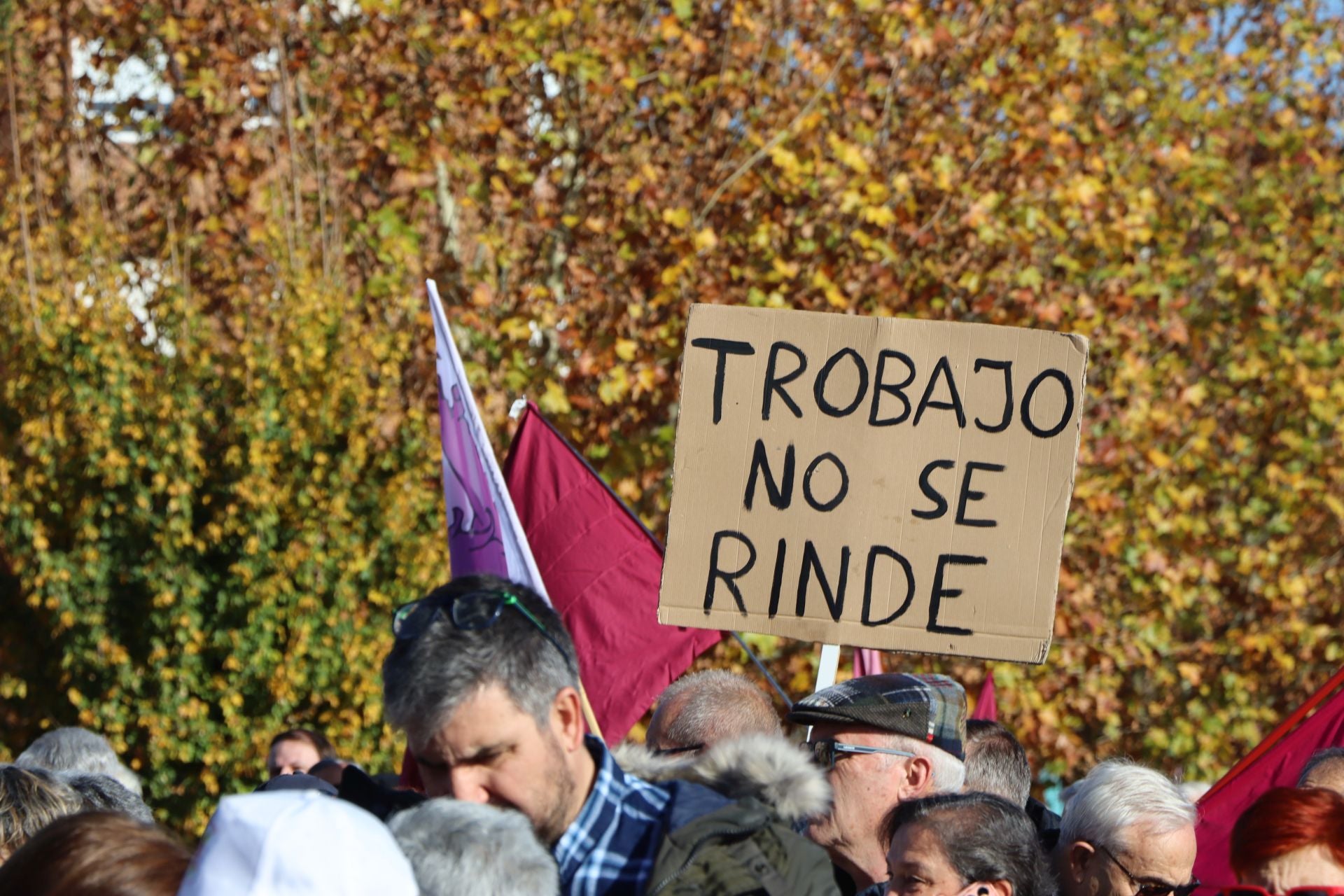 Manifestación por el futuro de Feve en León