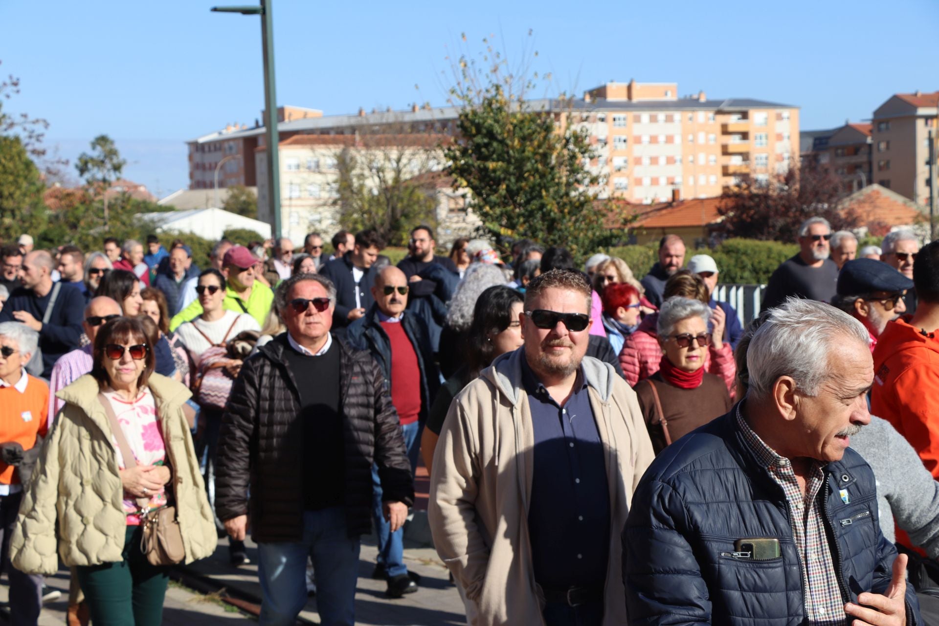 Manifestación por el futuro de Feve en León