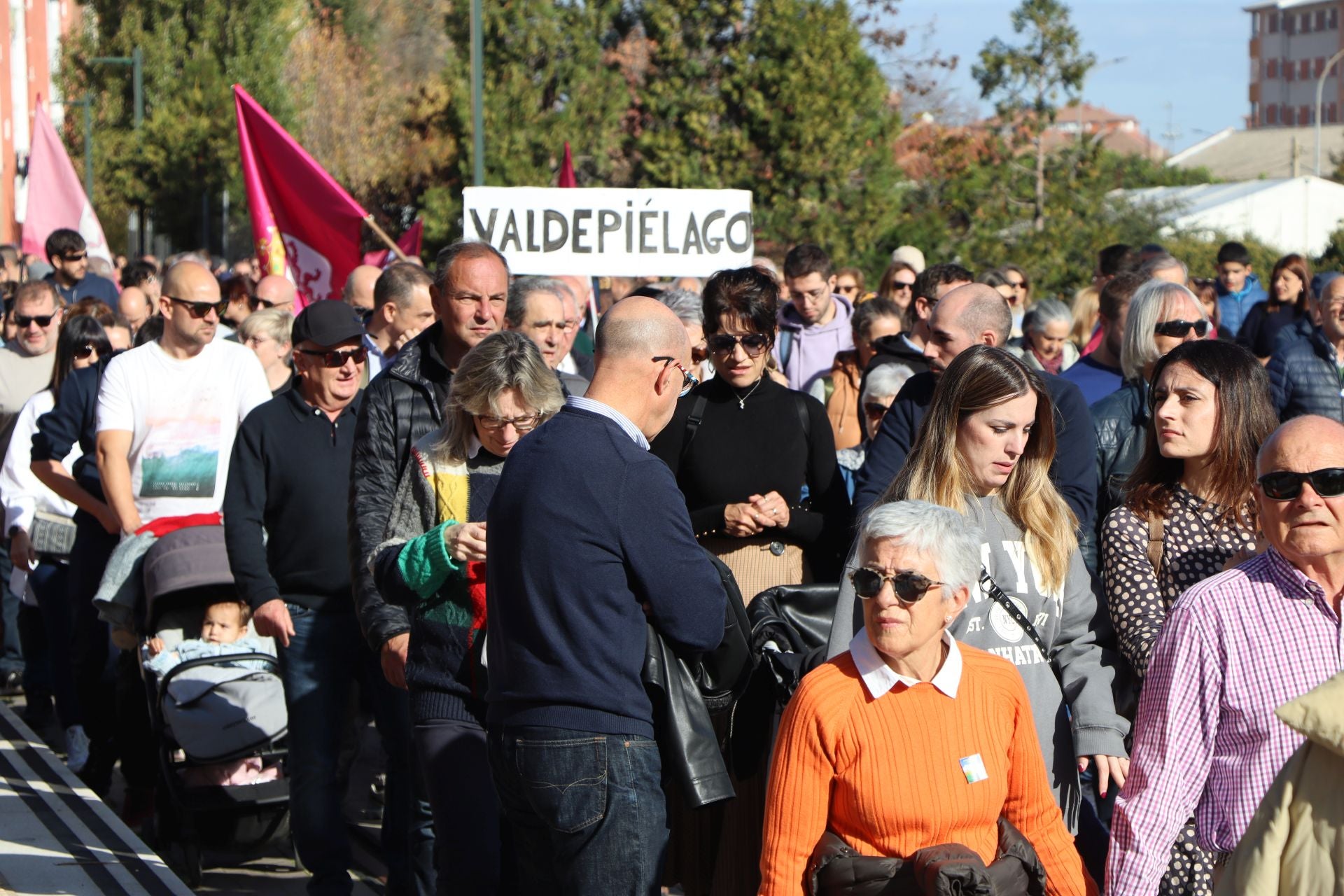 Manifestación por el futuro de Feve en León