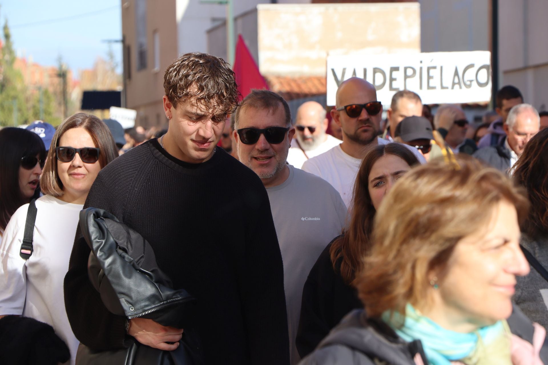 Manifestación por el futuro de Feve en León