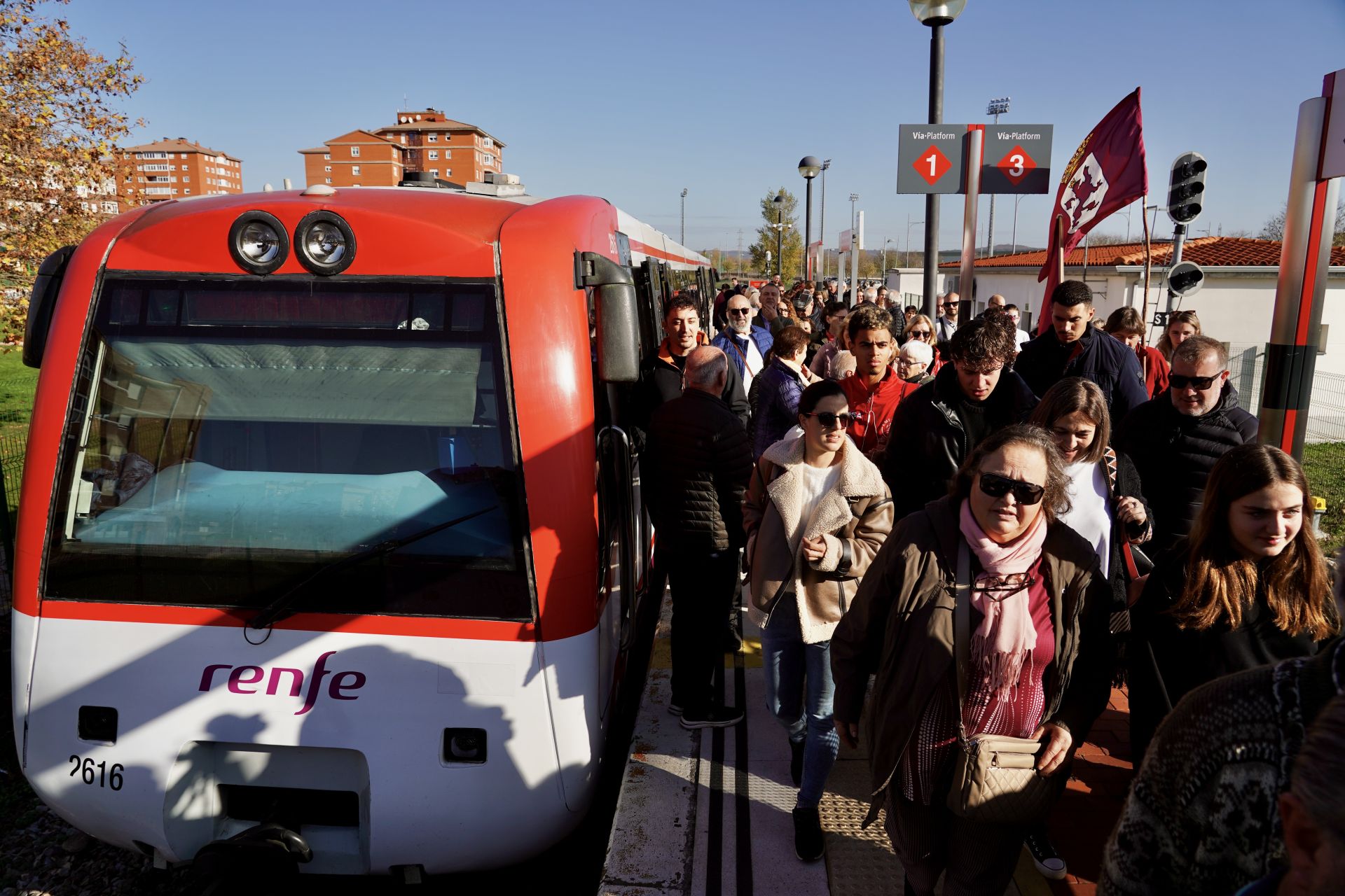 Manifestación por el futuro de Feve en León