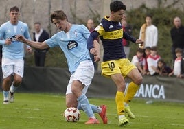 Chacón, en el partido ante el Celta Fortuna.