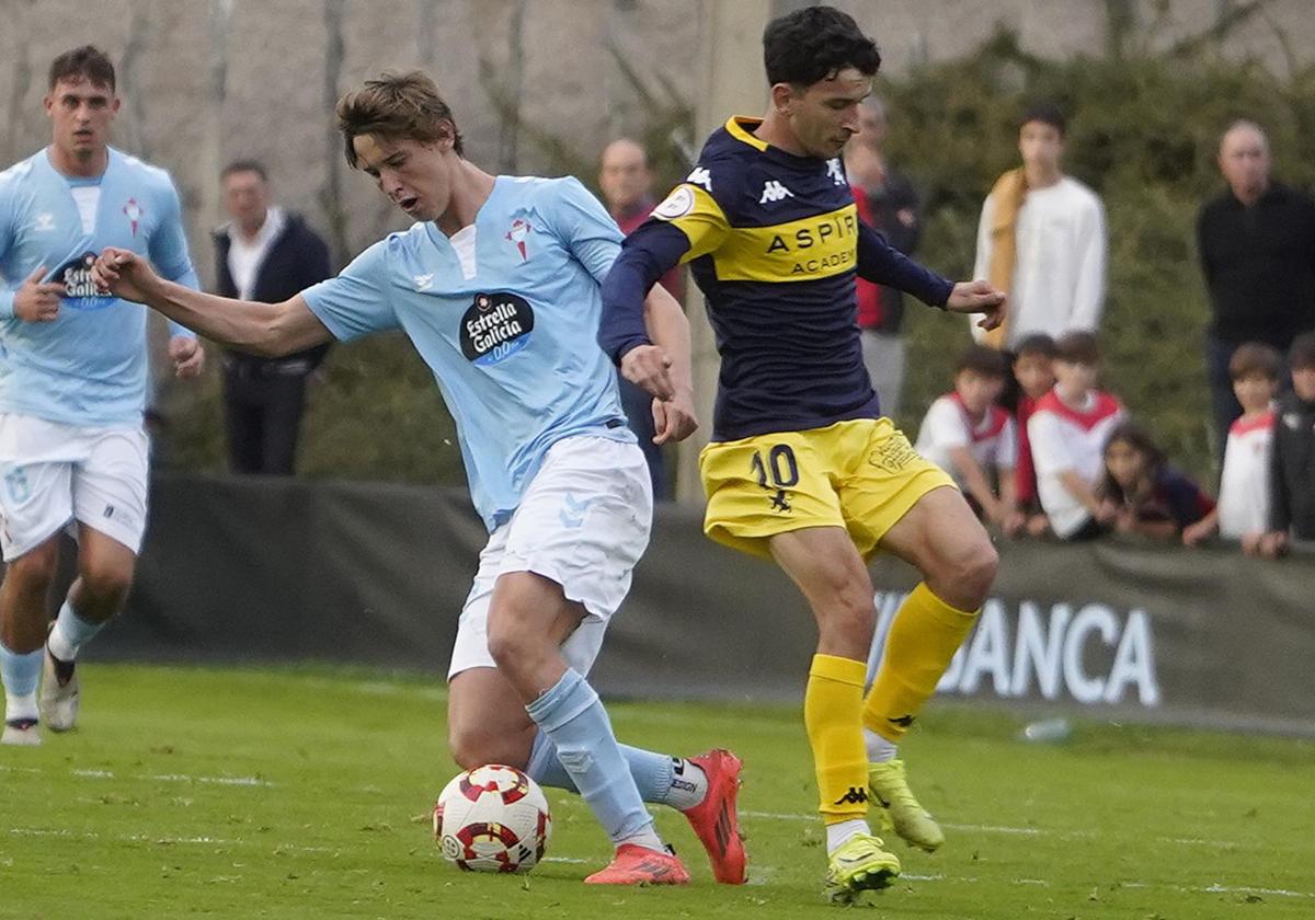 Chacón, en el partido ante el Celta Fortuna.