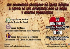 Cartel del concierto solidario.