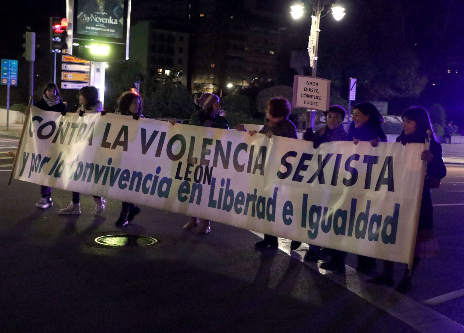 Manifestación contra la violencia de género en León