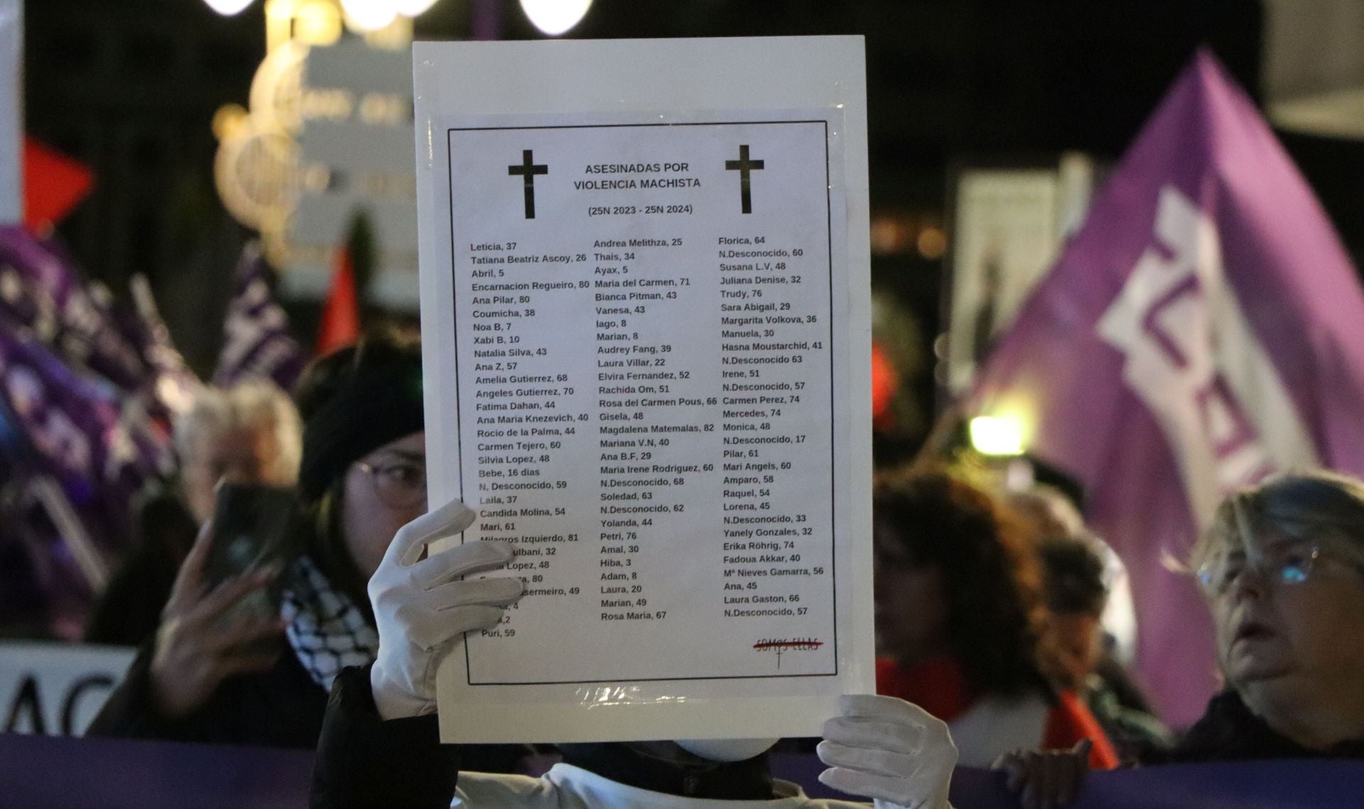 Manifestación contra la violencia de género en León