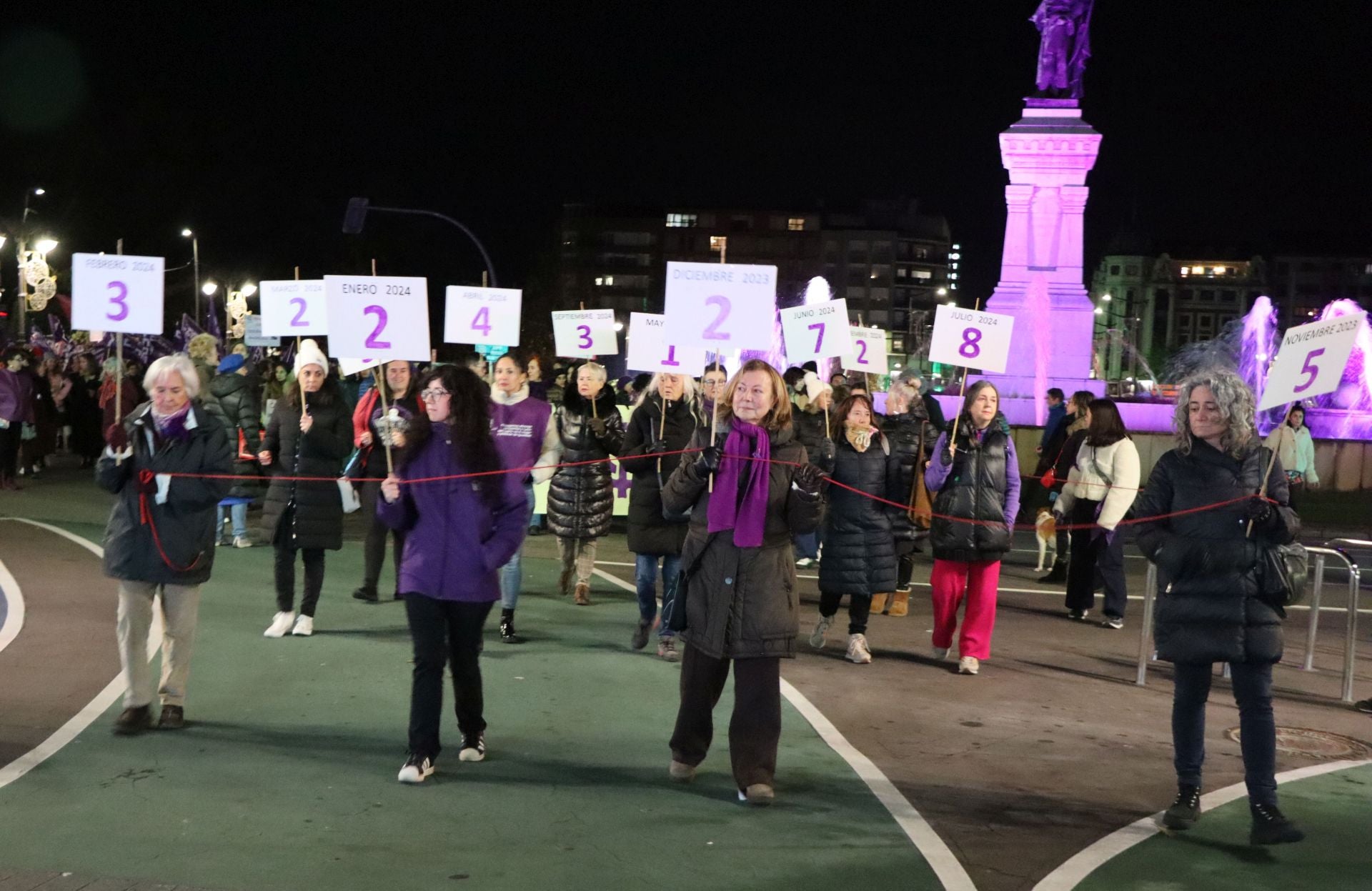 Manifestación contra la violencia de género en León