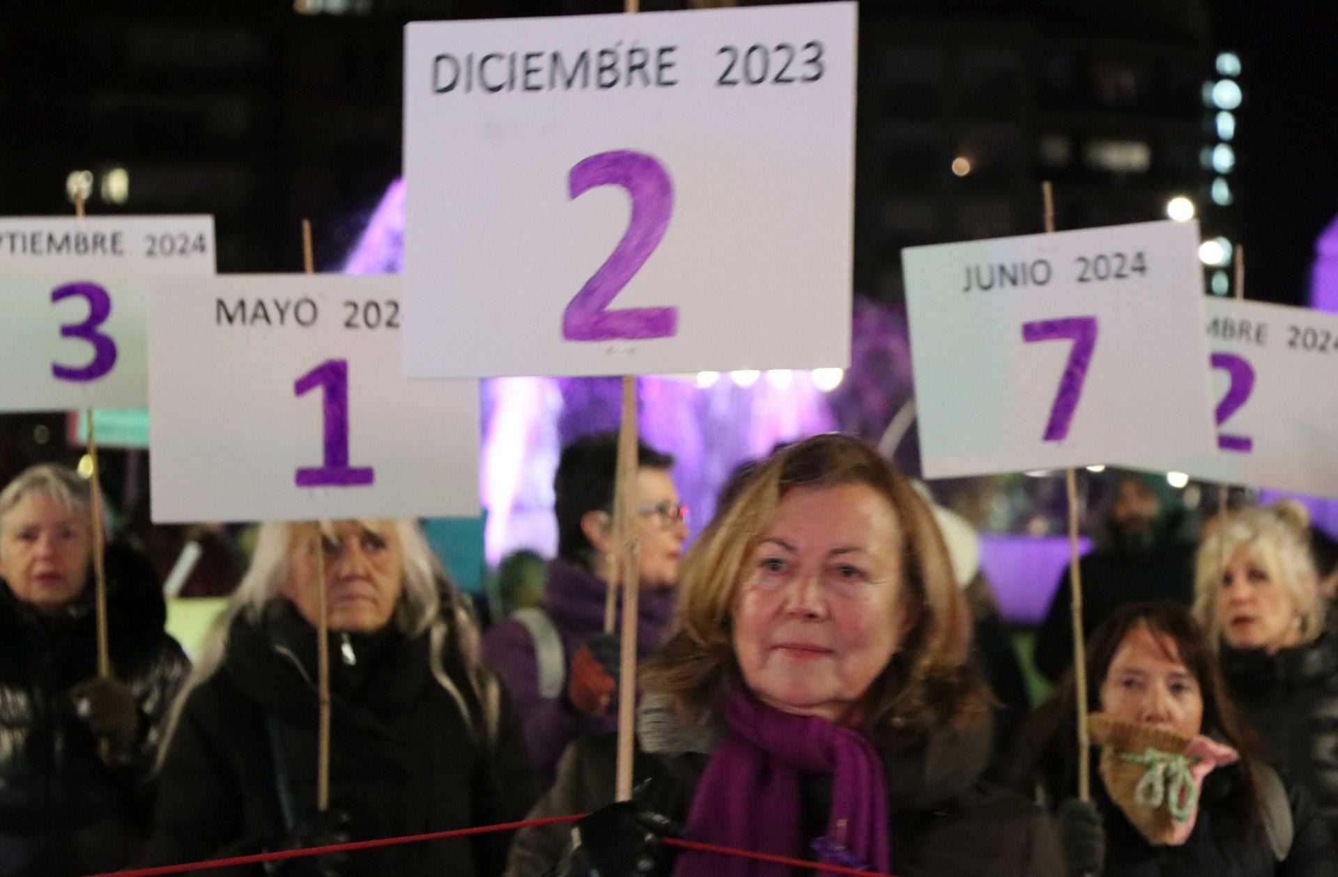 Manifestación contra la violencia de género en León