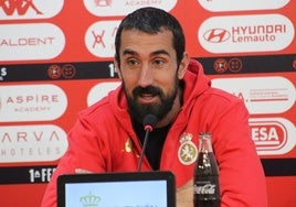 Sergi Maestre, en la sala de prensa de Reino de León.