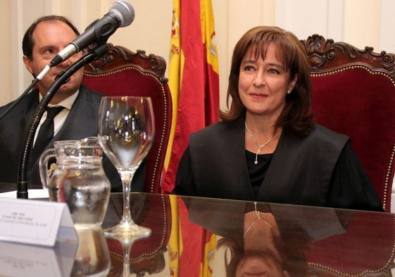 Ana del Ser en el actode toma de posesión como presidenta de la Audiencia Provincia del León en 2015.