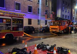 Incendio en el centro de León.