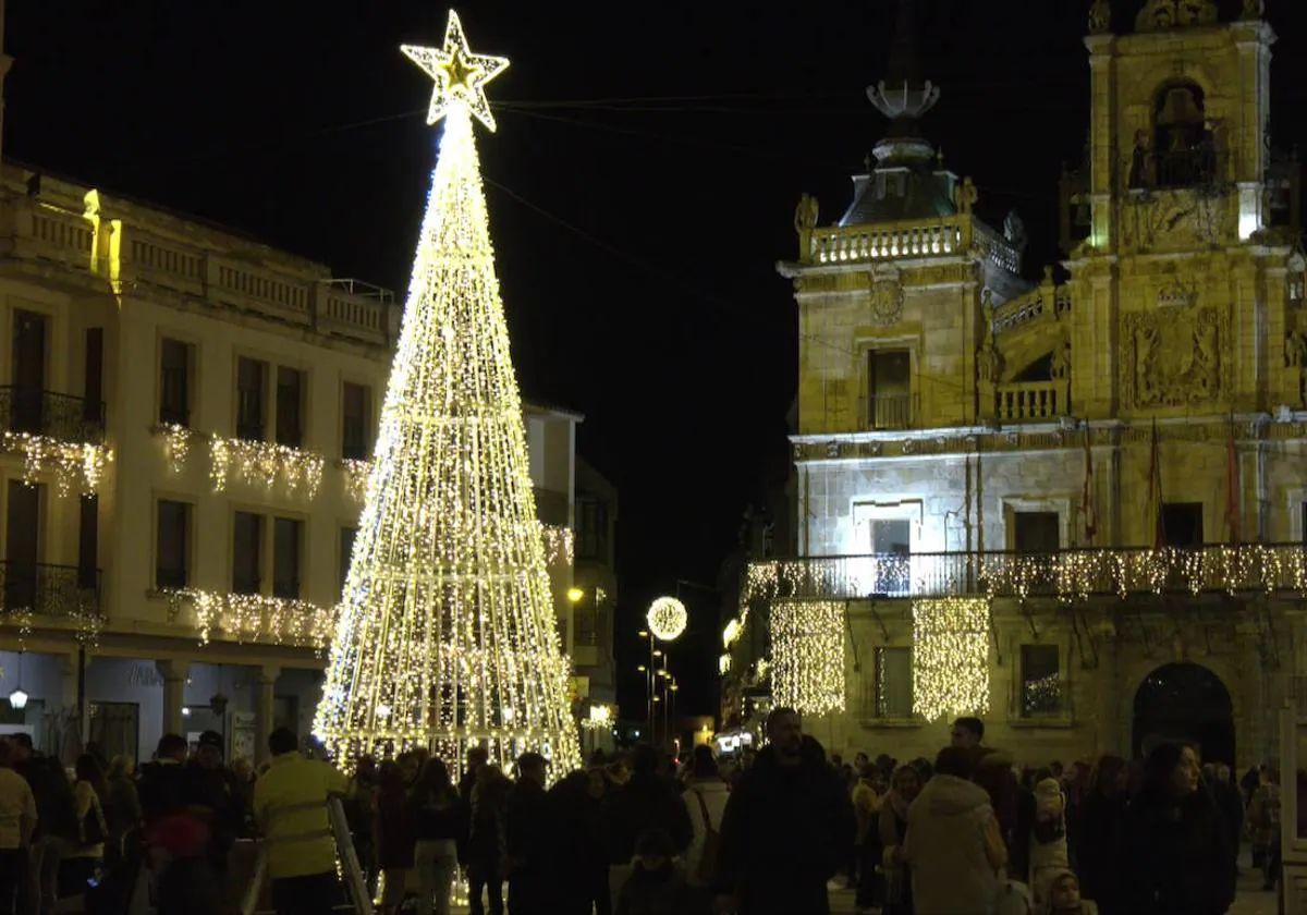 Luces de Navidad en Astorga en el año 2023