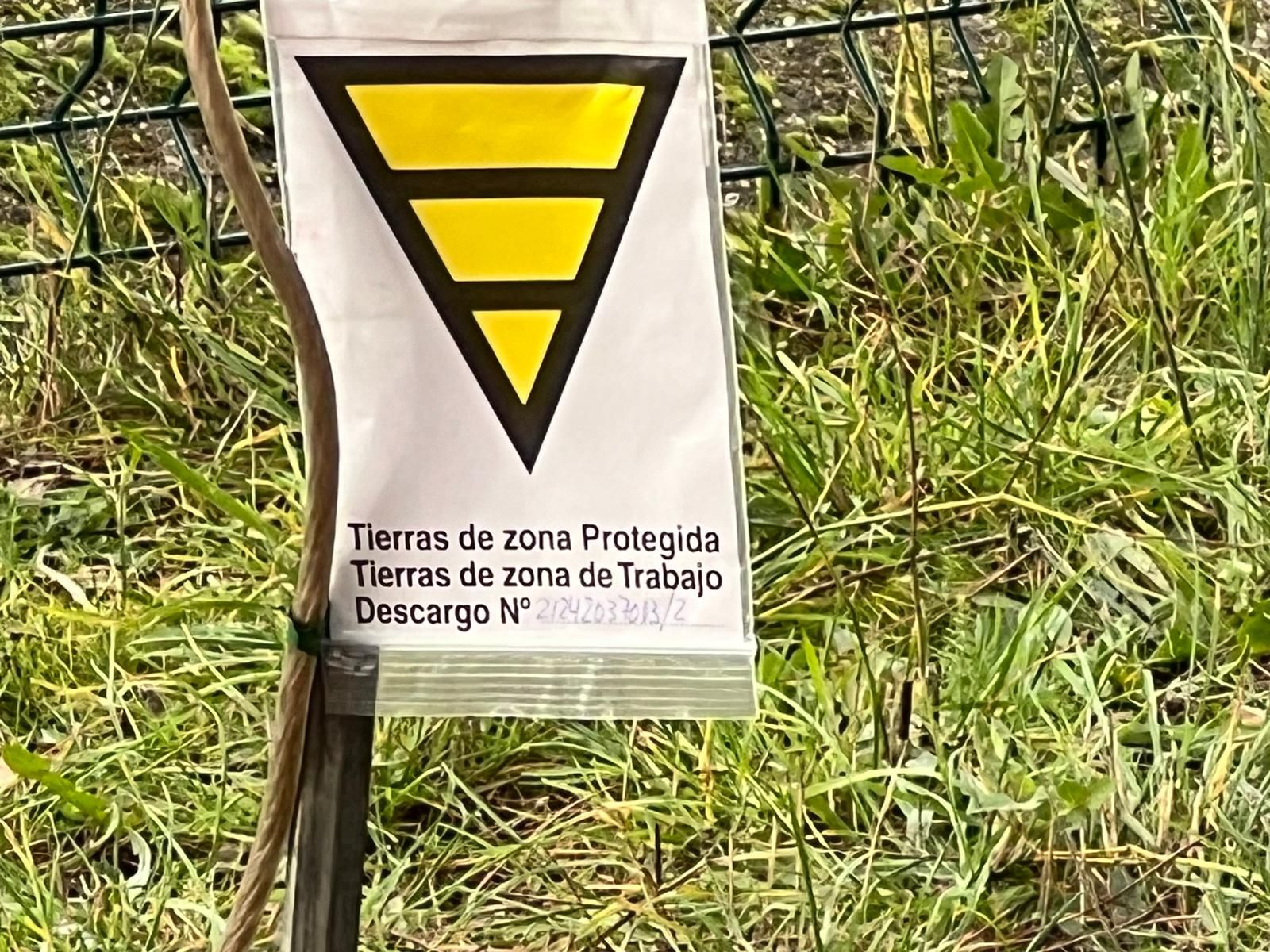 Carteles de zona de trabajo.