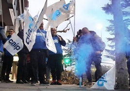 Concentración sindical por Muface en León.